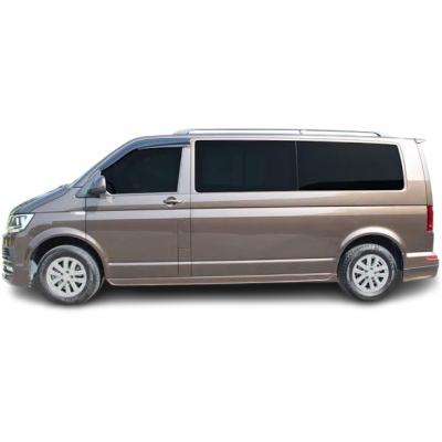 Volkswagen Transporter - (2003 - 2021) Uzun Şase Custom Style Yan Marşpiyel Seti (Plastik)