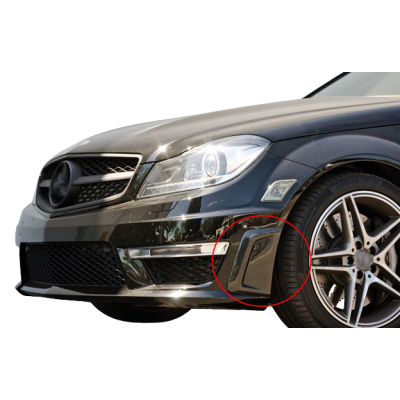 Mercedes W204 C63 (2011-2013) Ön Tampon Yan Hava Kapakları (Plastik)