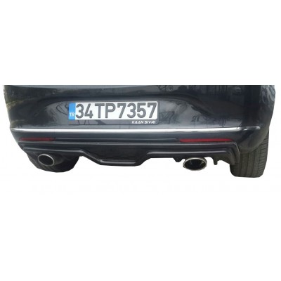 Opel Astra J HB (2013-2015) Makyajlı Custom Arka Tampon Eki - Difüzör (Plastik)