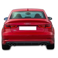 Audi A3 8V Sedan 2012 - 2016 S-Line S3 Arka Tampon Eki - Difüzör (Plastik)