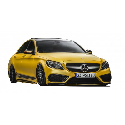 Mercedes C Serisi W205 (2015-2018) AMG Yan Marşpiyel Altı Lip (Plastik)