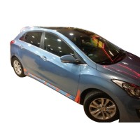 Hyundai i30 (2011-2016) Custom Yan Marşpiyel Seti (Plastik)